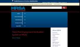 
							         TALX (The Employment Verification System at HRSA) | Official web ...								  
							    