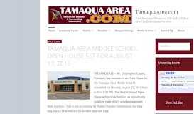 
							         TAMAQUA AREA MIDDLE SCHOOL OPEN HOUSE SET FOR ...								  
							    