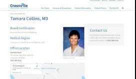 
							         Tamara Collins, MD of Crossville Medical Group								  
							    