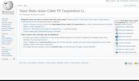 
							         Tamil Nadu Arasu Cable TV Corporation Limited - Wikipedia								  
							    