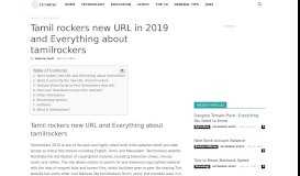 
							         Tamil rockers new URL in 2019 and Everything about tamilrockers ...								  
							    