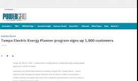 
							         Tampa Electric Energy Planner program signs up 1,000 ...								  
							    