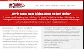 
							         Tampa FL CDL Classes and School - Tampa Truck Driving School								  
							    