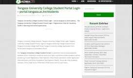 
							         Tangaza University College Student Portal Login - portal.tangaza.ac ...								  
							    