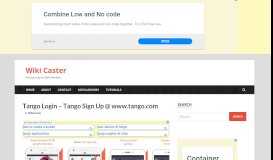 
							         Tango Login - Tango Sign Up @ www.tango.com - Wiki Caster								  
							    