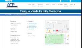 
							         Tanque Verde Family Medicine – Arizona Community Physicians								  
							    