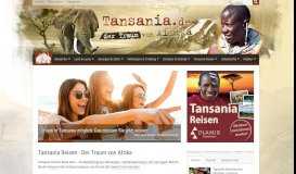 
							         Tansania Reisen & Informationsportal | Safari, Kilimanjaro & Sansibar								  
							    