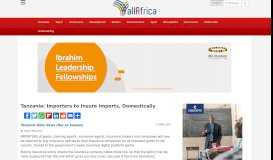 
							         Tanzania: Importers to Insure Imports, Domestically - allAfrica.com								  
							    