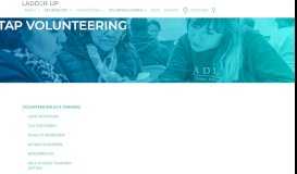 
							         TAP Volunteering - Ladder Up								  
							    