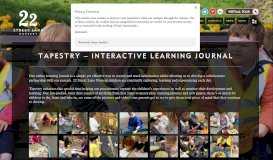 
							         Tapestry - Interactive Learning Journal | 22 Street Lane Nursery, Leeds								  
							    