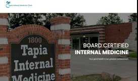 
							         Tapia Internal Medicine Clinic: Home								  
							    