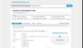 
							         tapremier.com at Website Informer. Visit Tapremier.								  
							    