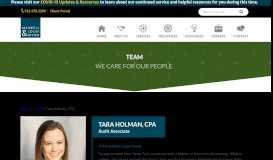 
							         Tara Holman, CPA | Expert Audit Associate | Maxwell Locke & Ritter								  
							    