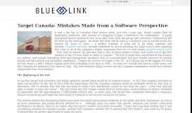 
							         Target Canada: Mistakes Made from a Software Perspective								  
							    