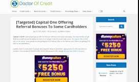 
							         [Targeted] Capital One Offering Referral Bonuses To Some ...								  
							    