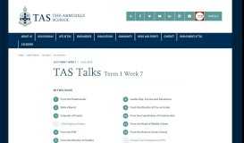 
							         TAS TALKS W7 | TAS | TAS								  
							    