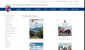 
							         TASIS The American School in Switzerland: Publications								  
							    