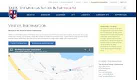 
							         TASIS The American School in Switzerland: Visitors Portal								  
							    