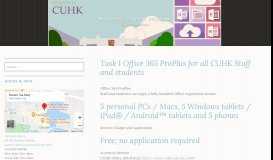 
							         Task 1 Office 365 ProPlus for all CUHK Staff and students – Microsoft ...								  
							    