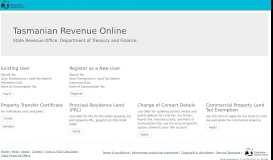 
							         Tasmanian Revenue Online: Home Page								  
							    