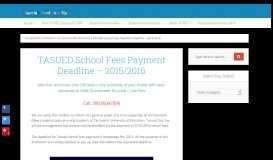 
							         TASUED Lists of Students Cleared To Pay their School Fee Released ...								  
							    