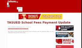 
							         TASUED School Fees Payment Update - Myschool								  
							    