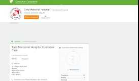 
							         Tata Memorial Hospital Customer Care, Complaints and Reviews								  
							    