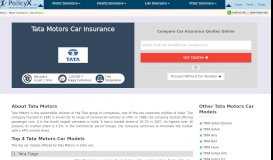 
							         Tata Motors Insurance - Renew & Buy Tata Motors ... - PolicyX.com								  
							    