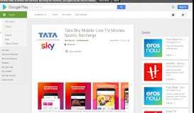 
							         Tata Sky Mobile- Live TV, Movies, Sports, Recharge - Apps on Google ...								  
							    