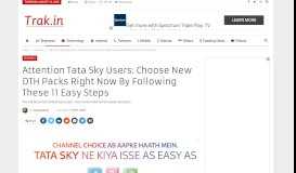 
							         Tata Sky Users: Select New DTH Packs Right Now (via 11 Easy Steps!)								  
							    