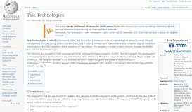 
							         Tata Technologies - Wikipedia								  
							    