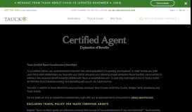 
							         Tauck Certified Agent								  
							    