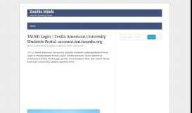 
							         TAUED Login | Texila American University Students Portal-account.zm ...								  
							    