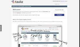 
							         Taulia: Enter Invitation Code - the Taulia portal								  
							    