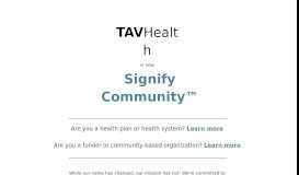 
							         TAVHealth is now Signify Community								  
							    