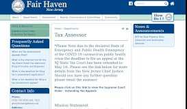 
							         Tax Assessor | Fair Haven NJ								  
							    