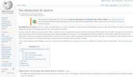 
							         Tax Deducted at Source - Wikipedia								  
							    