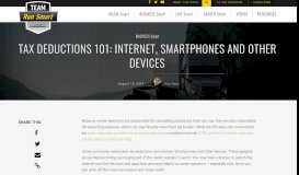 
							         Tax Deductions 101: Internet, Smartphones and ... - Team Run Smart								  
							    