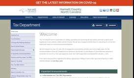 
							         Tax Department: Welcome | Harnett County, North Carolina								  
							    