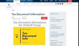 
							         Tax Document Information - OnStaff USA								  
							    