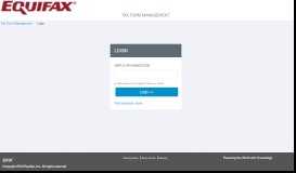 
							         Tax Form Management Login - Equifax								  
							    