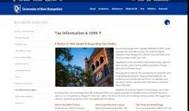 
							         Tax Information & 1098-T | University of New Hampshire								  
							    