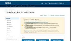 
							         Tax Information for Individuals - IRS								  
							    