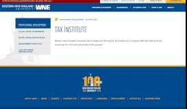 
							         Tax Institute - Western New England University								  
							    