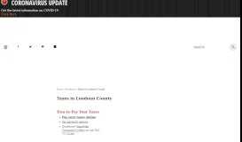 
							         Taxes in Loudoun County | Loudoun County, VA - Official Website								  
							    