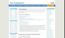 
							         Taxi Booking | Taxi Singapore								  
							    