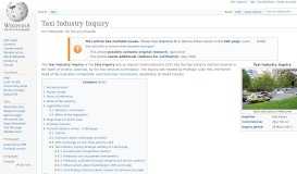 
							         Taxi Industry Inquiry - Wikipedia								  
							    