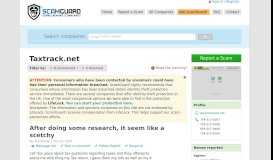 
							         Taxtrack.net >> 7 complaints & reviews | SCAMGUARD™								  
							    