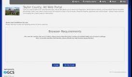 
							         Taylor County, WI Web Portal								  
							    