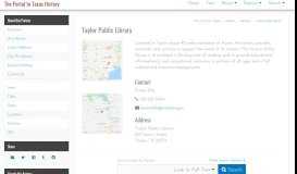 
							         Taylor Public Library - The Portal to Texas History - University of North ...								  
							    
